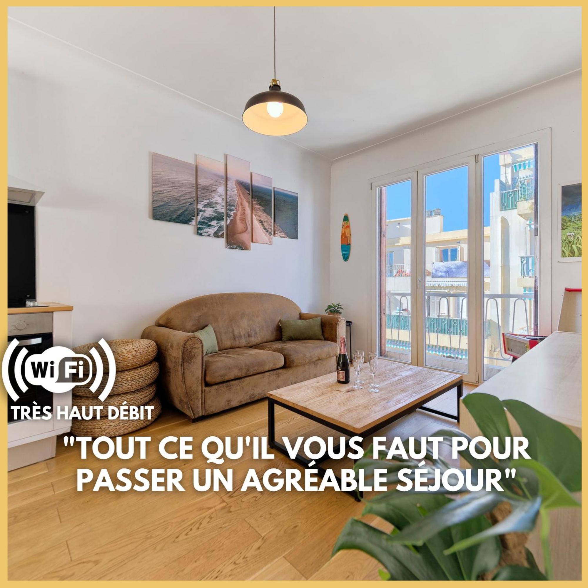 Centre Ville-Superbe Appartement De 50 M2 - Cosy Avec Terrasse -Wifi Nice Exterior foto